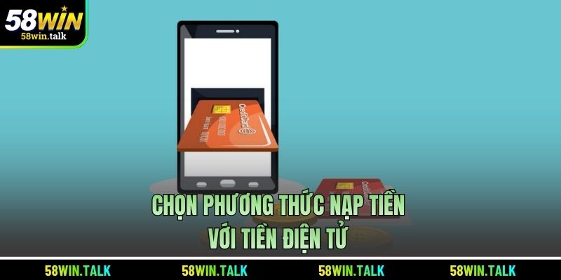 Chọn phương thức nạp tiền với tiền điện tử